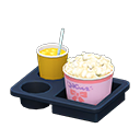 Popcorn snack set|Ribbon Popcorn bucket Salted & orange juice