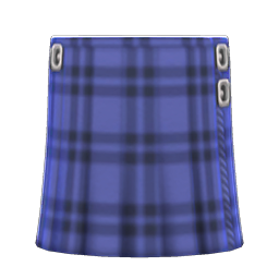 Belted Wraparound Skirt Blue