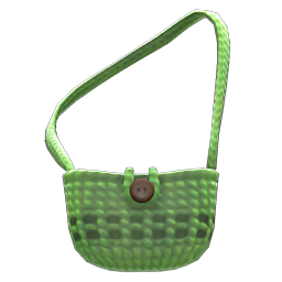 Hand-knit Pouch Green