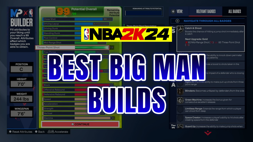 NBA 2K24 Best Big Man Builds