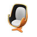 Artsy chair|White Seat color Orange