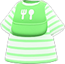 Baby green tee with silicon bib