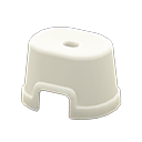 Bath stool|White