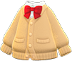 Beige cardigan school uniform top