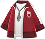 Berry red open track jacket