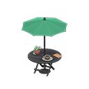 Bistro table|Green Parasol color Black