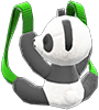 Black & white panda backpack