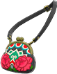 Black Asian-style clasp purse