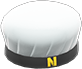 Black cook cap with logo