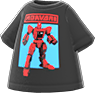 Black robot hero tee