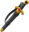 Black sword in scabbard