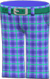 Blue checkered school pants