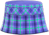 Blue checkered school skirt
