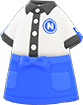 Blue fast-food uniform
