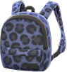 Blue leopard-print backpack