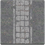 Broken stone-path flooring