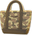 Brown camo tote bag