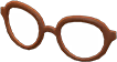Brown round-frame glasses
