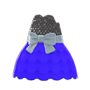 Bubble-skirt party dress|Blue