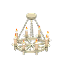 Candle chandelier|White