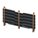 Corrugated iron fence|Black