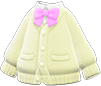 Cream cardigan school uniform top