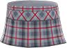 Dark gray checkered school skirt