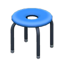 Donut stool|Blue Seat design Black