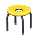 Donut stool|Yellow Seat design Black