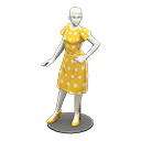 Dress mannequin|Yellow Dress color White