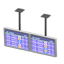 Dual hanging monitors|Timetable Displayed content Silver