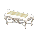 Elegant console table|White with stripe Cloth White