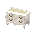 Elegant dresser|White with stripe Cloth White