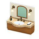 Fancy bathroom vanity|Natural