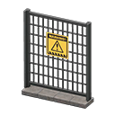 Fence|Danger Sign Black