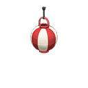 Festival lantern|Red & white stripes Lantern pattern Red