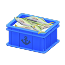 Fish container|Anchor Label Blue