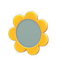 Flower tabletop mirror|Yellow