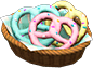 Frosted pretzels
