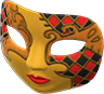 Gold Venetian carnival mask