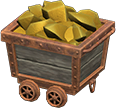 Gold-nugget mining car