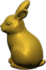 Golden garden bunny