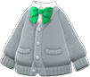 Gray cardigan school uniform top