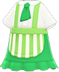 Green café-uniform dress