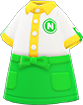 Green fast-food uniform