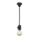 Hanging lightbulb|Black