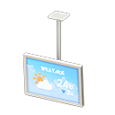 Hanging monitor|Weather forecast Display White