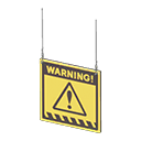 Hanging sign|WARNING Variation