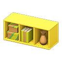 Horizontal organizer|Vivid stripes Stored-item design Yellow