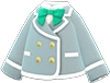 Light gray school uniform with ribbon